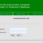 কারিগরি শিক্ষা অধিদপ্তরের পরীক্ষার সময়সূচী ও এডমিট কার্ড প্রকাশ