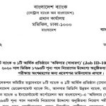 ১৭৬৩ পদে সমন্বিত ৯ ব্যাংকের এডমিট কার্ড ডাউনলোড সংক্রান্ত নোটিশ প্রকাশ