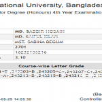 ২০২০ সালের অনার্স ৪র্থ বর্ষের পরীক্ষার ফলাফল প্রকাশ