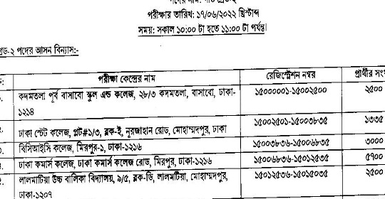 বাংলাদেশ রেলওয়ের (MCQ) পরীক্ষার সময়সূচি ও আসন বিন্যাস প্রকাশ