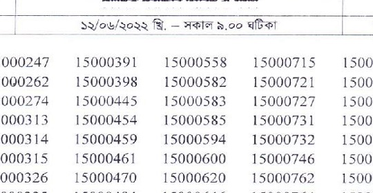 পরিকল্পনা বিভাগের পরীক্ষার সময়সূচি প্রকাশ