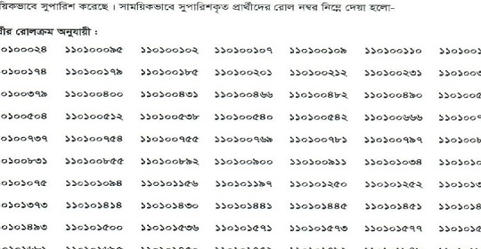 বাংলাদেশ পুলিশ ক্যাডেট সাব-ইন্সপেক্টর (SI) নিরস্ত্র-পদের চূড়ান্ত ফলাফল প্রকাশ