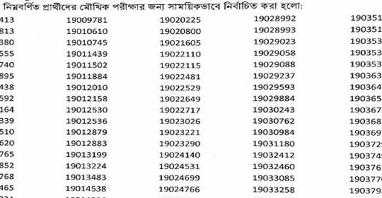 ঔষধ প্রশাসন অধিদপ্তরের লিখিত পরীক্ষার ফলাফল প্রকাশ