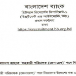 বাংলাদেশ ব্যাংকের সহকারী পরিচালক (জেনারেল) পদের নিয়োগ প্রদান ও অফার লেটার প্রেরণ