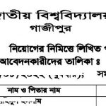 জাতীয় বিশ্ববিদ্যালয়ের চাকরির লিখিত পরীক্ষার সময়সূচি প্রকাশ