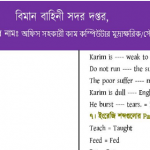 বাংলাদেশ বিমান বাহিনীর নিয়োগ পরীক্ষার প্রশ্নের সম্পূর্ণ সমাধান