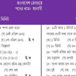 আজকের বাংলাদেশ রেলওয়ের MCQ পরীক্ষার প্রশ্নের সম্পূর্ণ সমাধান