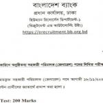 বাংলাদেশ ব্যাংকের সহকারী পরিচালক পদের লিখিত পরীক্ষার সিলেবাস